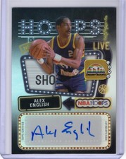 2025-26 Hoops Alex English #HS-AE Hoops Signs Auto Nuggets
