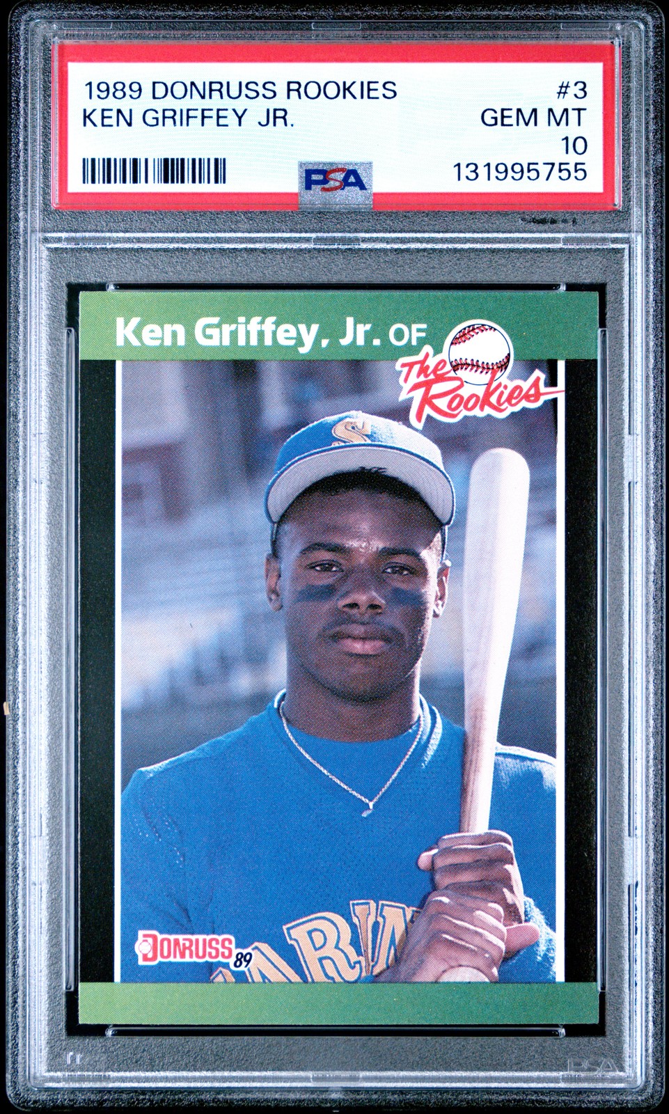 1989 DONRUSS ROOKIES #3 KEN GRIFFEY JR. ROOKIE RC PSA 10