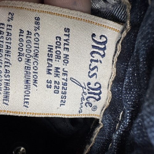 Miss Me Jeans Women's 25 Blue Signature Skinny Sequin Embellished Embroidered - Picture 4 of 8