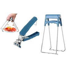 2 Pack Kitchen Hot Plate Gripper, Stainless Steel Bowl Clip, Kitchen Tongs Bo...