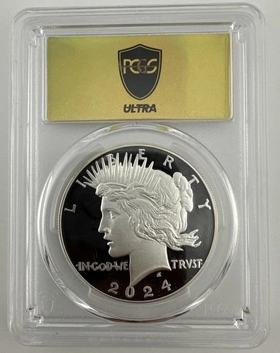 2024-S Ultra Break Peace Silver Dollar PR 70 DCAM PCGS GOLD RUSH LABEL! POP 37!