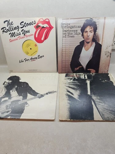5 LP Rock Lot: Rolling Stones STICKY FINGERS 1st Press Zipper + Springsteen 1st