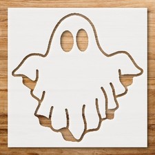 Playful Ghost Shape Halloween Wall Art Reusable Stencil - StencilAir