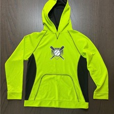 Tek Gear Youth Medium 10/12 Bright Green Hooded Shirt