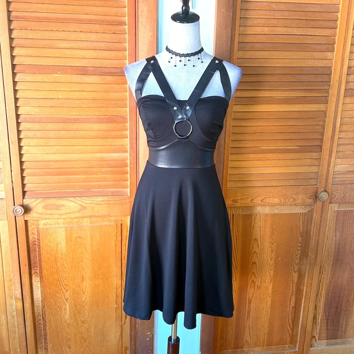 Faux Leather Short Casual Regular Size Dresses for Women for sale | eBay