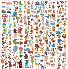 Konsait 24 Sheets Animal Temporary Tattoos for Kids 230 pcs , Zoo Jungle Sea ...