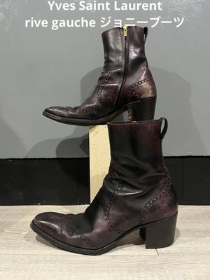 Yves Saint Laurent Rive Gauche Johnny Boots Tom Ford Design Men s Size 40 Heeled