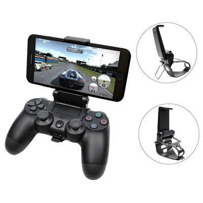 Mobile Cell Phone Stand for PS4 Controller Mount Hand Grip for Playstation 4 Gam