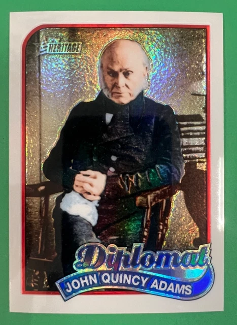 2009 TOPPS AMERICAN HERITAGE JOHN QUINCY ADAMS CHROME REFRACTOR #ED 74/76