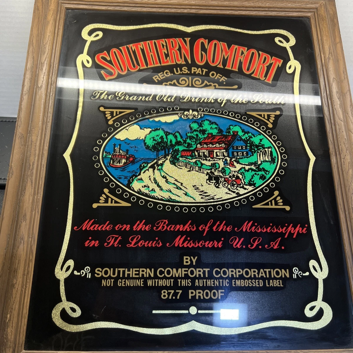 Southern Comfort 広告プレート ヴィンテージパブミラー Southern