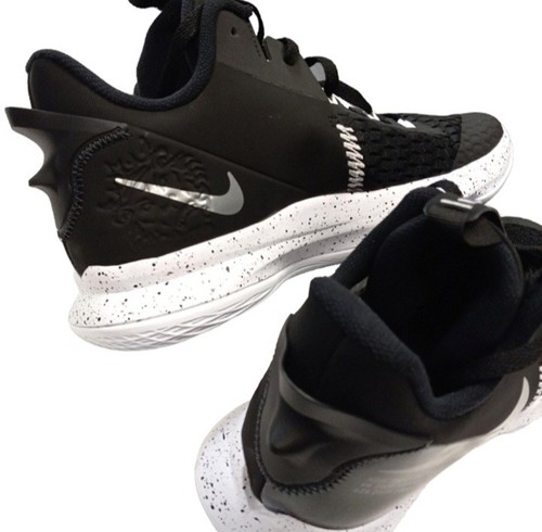Nike Lebron James Witness V Black White Mid Top Mesh  Lace Up Basketball  Shoes - Picture 5 of 7