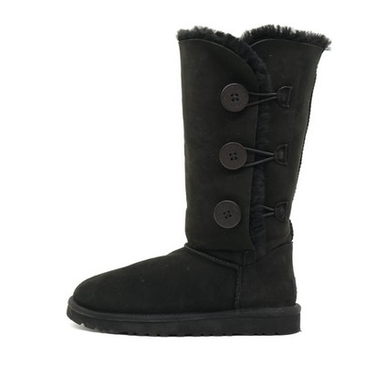 UGG Damen Classic Bailey Button Winterstiefel Schwarz Hoch Stiefel EU 38