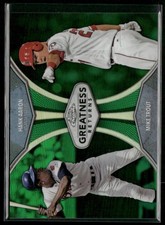 2019 Topps Chrome #GRE-8 Trout/Aaron Greatness Returns Green Refactor /99