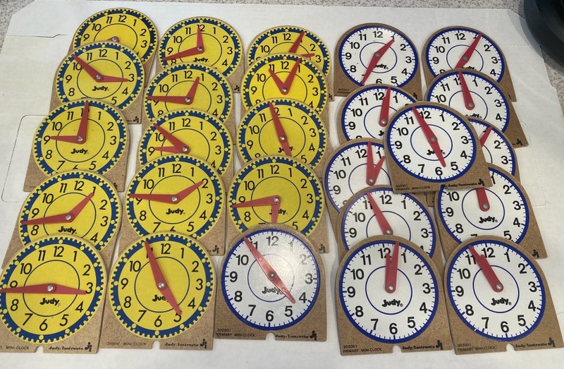 Judy Clock Mini Clocks - 26 In All with 12 stand pieces 