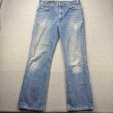 Vintage 90s Levis 517 Jeans Men 34x31 Orange Tab Thrashed Distressed Workwear