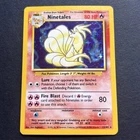 Pokemon TCG Ninetails Holo Rare Base Set, Card 12/102, Vintage LP +