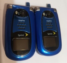 Sanyo Sprint SCP-8400 Mobile Cell Flip Phone Blue Set Of 2 Pre-owned Untested