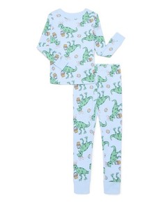 Way To Celebrate Boys Blue Dinosaur 2 PC Pajama Set Size 8 NWT