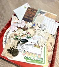 Junk Journal kit 50 pcs Supplies, Scrapbook Supplies WHITE edition