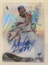 Jose Abreu On Card Rookie Auto Acetate 2014 Topps High Tek #HT-JA White Sox RC. rookie card picture
