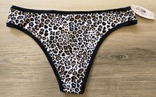 NWT Vintage Victoria's Secret Fabulous Stretch Smooth Satin Thong Panties S