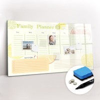 Glas Magnet Pinnwand Wandmontage FüR Fotos Notizen Familienplaner 120X60 Cm
