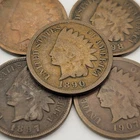 5 Indian Head Pennies / 1890, 1896, 1897, 1898 & 1907 / You Buy What You See