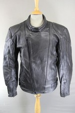 DYNAMIC LEATHERS CLASSIC BLACK BIKER JACKET 38-40 INCH CHEST