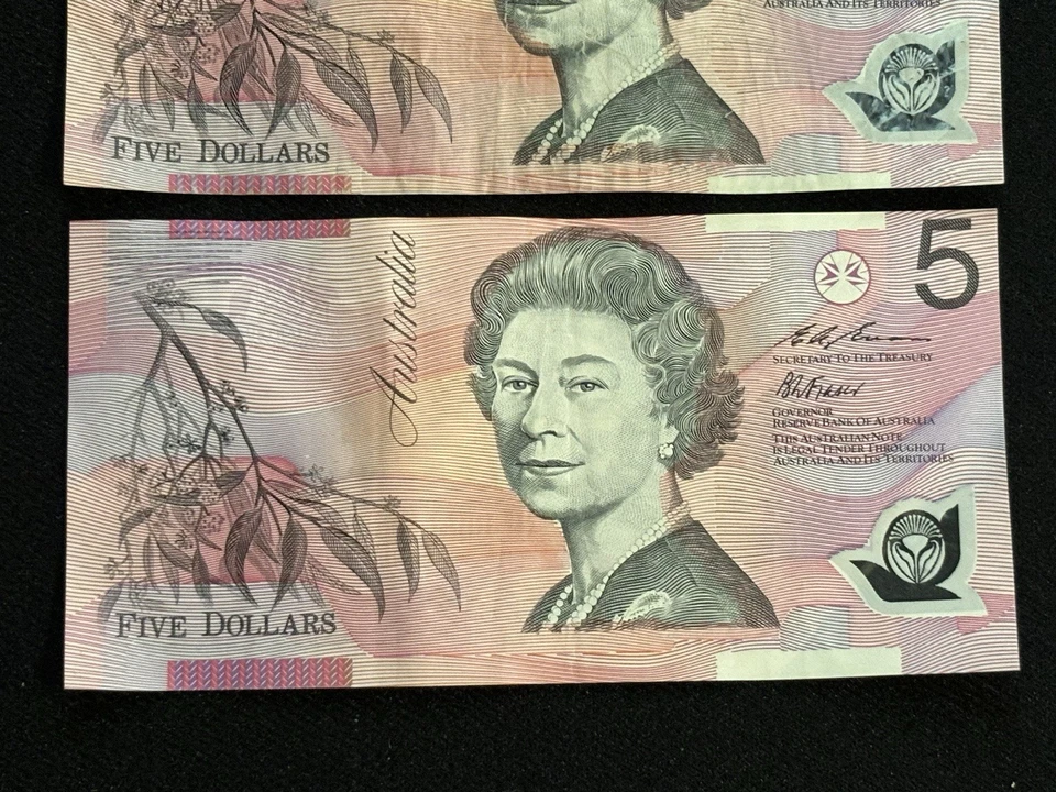 Lot of (2) 2005 Australia $5 Five Dollar POLYMER NOTES - Image 4 of 4