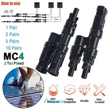 10/5/2/1 Pairs Solar Panel T Branch Connector...