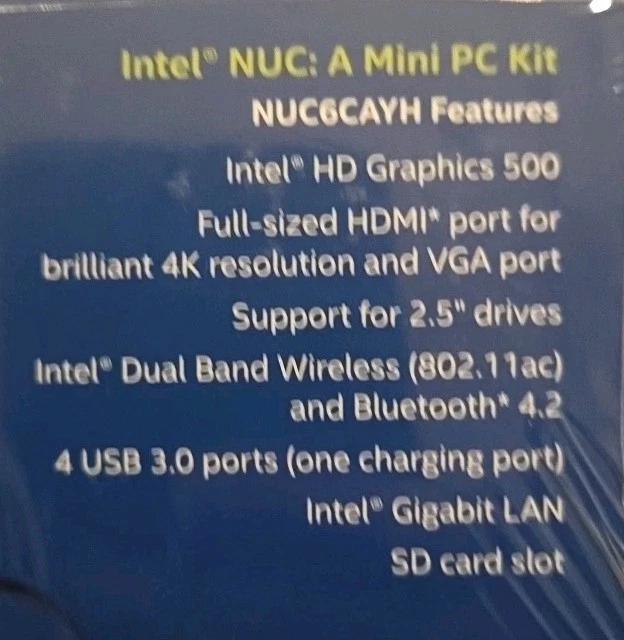Intel NUC NUC6CAYH Celeron Mini PC KIT NEW IN BOX - Image 4 of 4