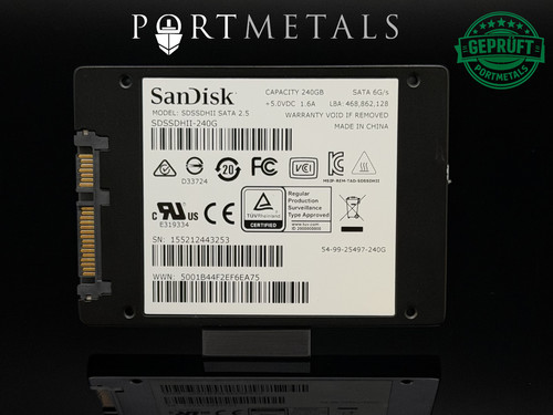 SanDisk Ultra II 240GB 2.5 Zoll SATA-III 6Gb/s geprüft & voll funktionsfähig