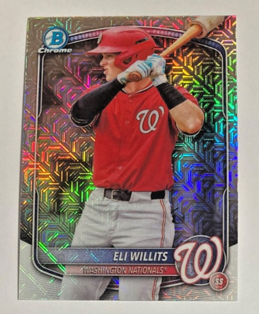2025 BOWMAN DRAFT CHROME ELI WILLITS ROOKIE MOJO IMAGE VARIATION REFRACTOR SSP