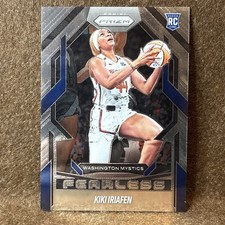 Panini 2025 Prizm WNBA Fearless Kiki Iriafen Washington Mystics Rookie #8