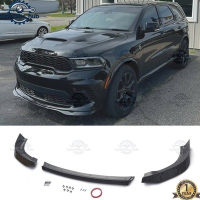 For 2021-2026 Dodge Durango SRT Hellcat Front Bumper Lip Splitter Kit 3PCS