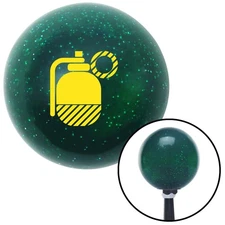 Yellow Grenade Green Metal Flake Shift Knob w/ M16x1.5 Insert Shifter Auto Brody