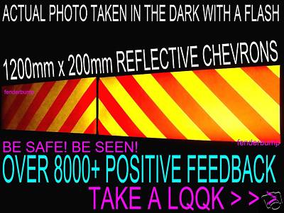 Magnetisches abnehmbares Paar reflektierende Chevrons Autobahn Sicherheit Auto 4x4 Gabelstapler