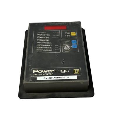 Square D CM-250 PowerLogic Circuit Monitor Used 120V RS-485 Waveform Capture