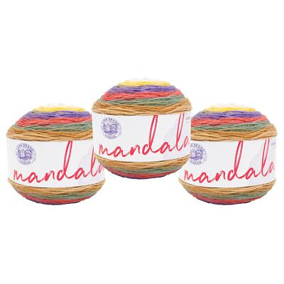 (3 Pack) Lion Brand Yarn 525-276C Mandala Multicolor DK Yarn, Moomba
