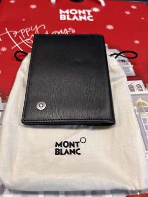 Montblanc Leder Doppelfaltbar Westside Brieftasche schwarz 4810
