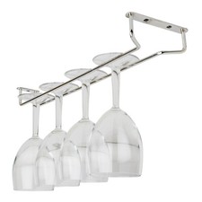 Chrome Wine Glass Hanger - Glass Rack Holder for Bars, Pubs, Cafes & Resort