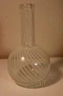 Vintage White/Clear Murano Glass Vase 6"