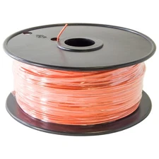 1,000 Feet Orange 22 Gauge Solid Hook-Up Wire, Tinned Copper, PVC Insulation