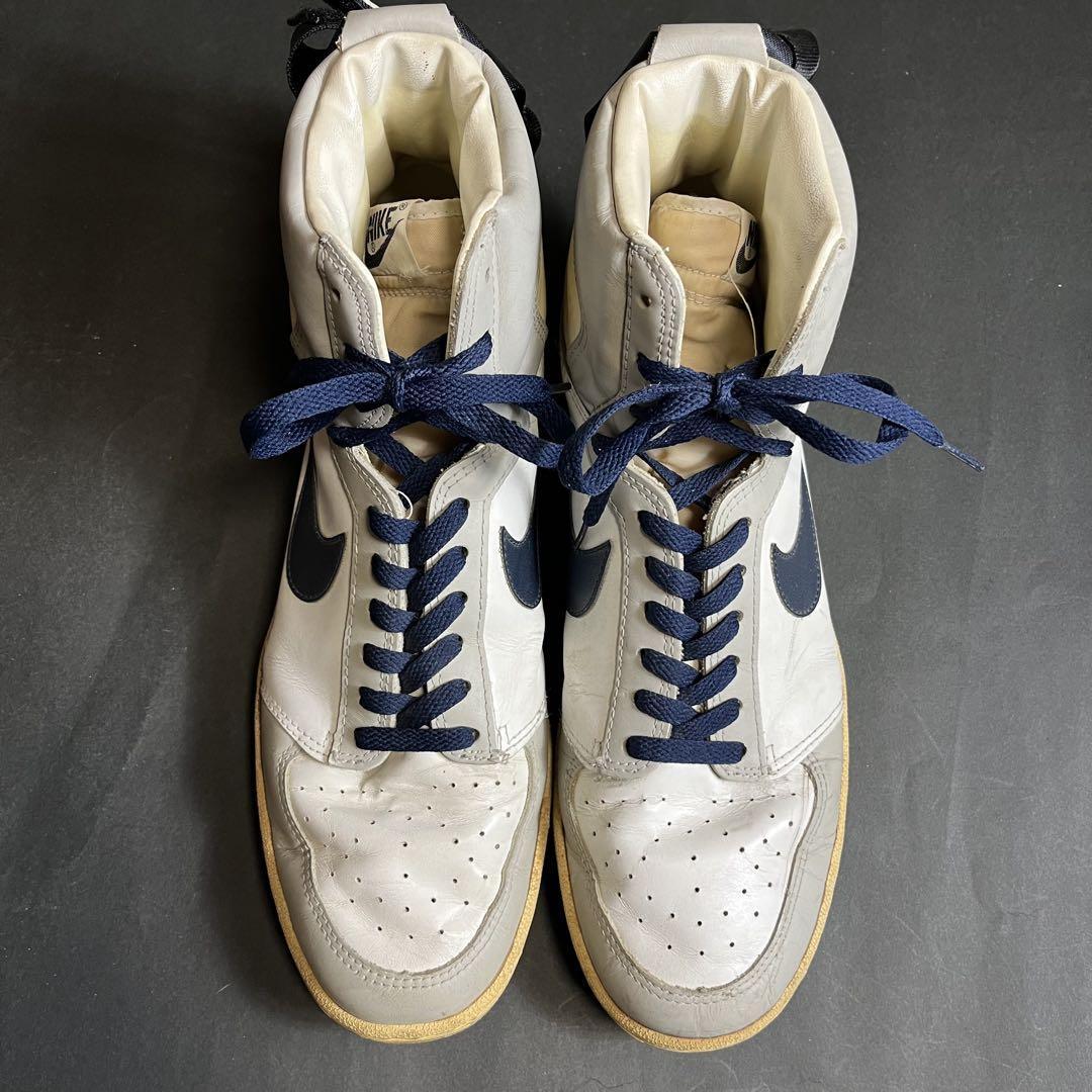NIKE DYNASTY HIGH Gray x White x Navy US13 Made in Korea 1985