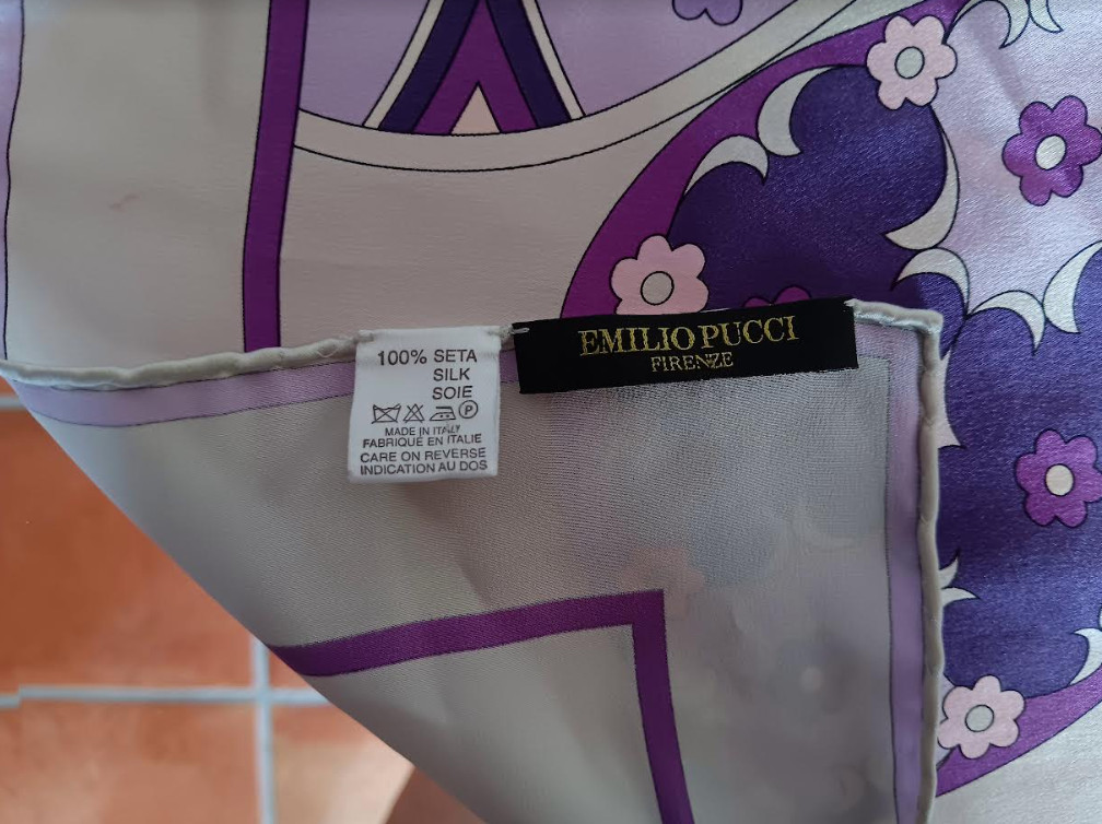 Emilio Pucci Signed 100% Silk Rectangular Scarf I… - image 3