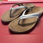 Olukai Women’s Kapehe Luana Leather Sandals | Tapa/Sahara | Size 6