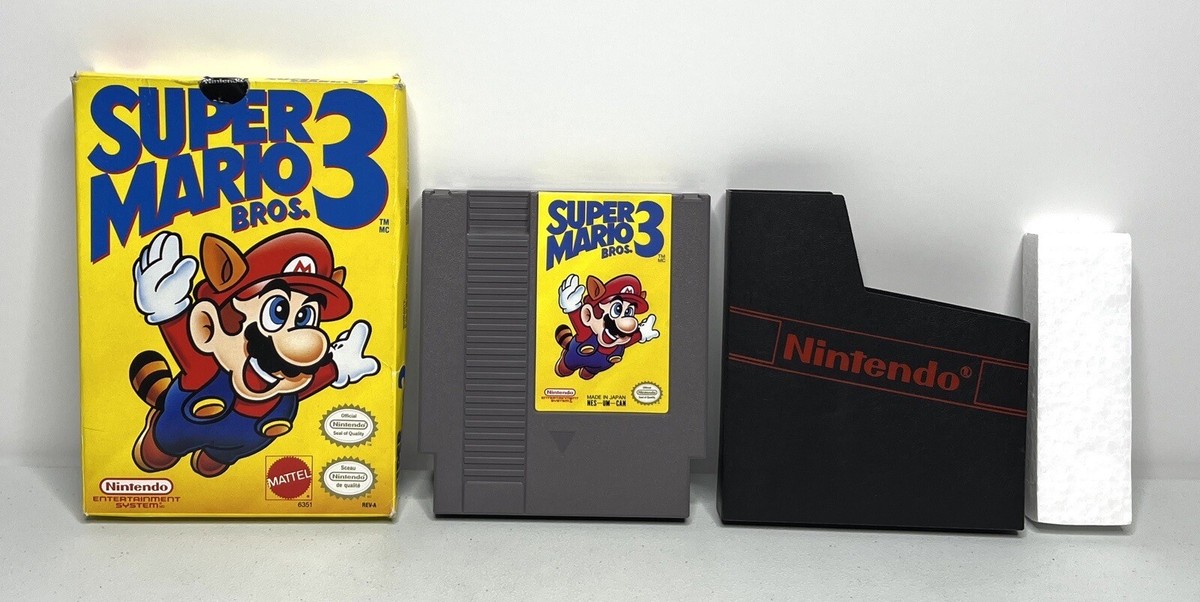 NES Super Mario Mattel Canadian Variant Sticker Seal Box Game Only