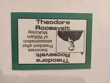PERSPECTIVE Time Line Game THEODORE ROOSEVELT 1992 card used History free ship
