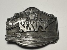 Vintage Belt Buckle 1987 US Navy Made in USA USN United States Navy