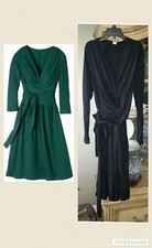 Avon sz 2x New Womens black front wrap knit dress.